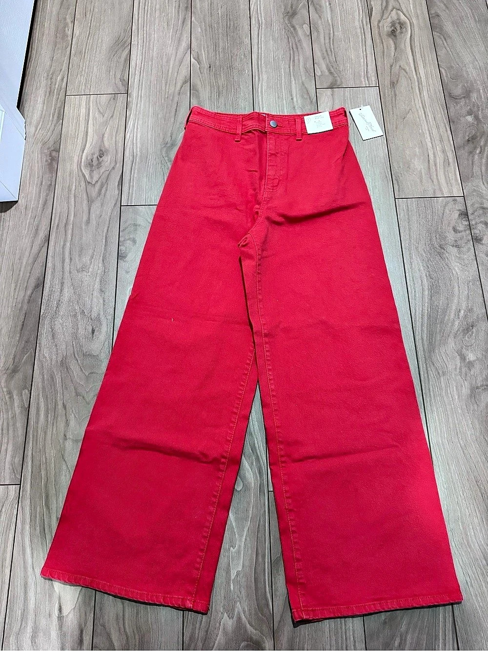 Universal Thread Sailor Wide Leg Red Jeans Size 6 NWT